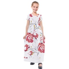 Spring Blooms T- Shirt Spring Blooming Petals T- Shirt Kids  Short Sleeve Maxi Dress by maxcute