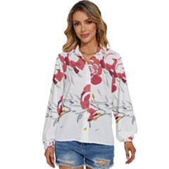 Spring Blooms T- Shirt Spring Blooming Petals T- Shirt Women s Long Sleeve Button Down Shirt