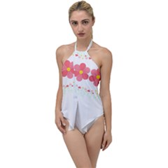 Spring T- Shirt Spring Flowers T- Shirt Go With The Flow One Piece Swimsuit by maxcute