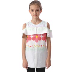 Spring T- Shirt Spring Flowers T- Shirt Fold Over Open Sleeve Top by maxcute