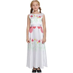 Spring T- Shirt Spring Flowers T- Shirt Kids  Satin Sleeveless Maxi Dress by maxcute