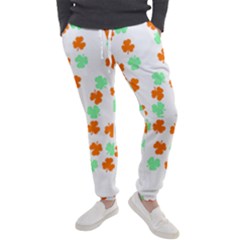 St Patricks Day T- Shirt Green White Orange Shamrock Pattern T- Shirt Men s Jogger Sweatpants by maxcute