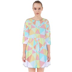 Stained Glass T- Shirt Polygon Geometric Heart Retro T- Shirt Smock Dress by maxcute