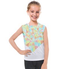 Stained Glass T- Shirt Polygon Geometric Heart Retro T- Shirt Kids  Mesh Tank Top by maxcute