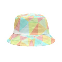 Stained Glass T- Shirt Polygon Geometric Heart Retro T- Shirt Bucket Hat by maxcute