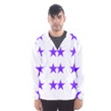 Star Pattern T- Shirt Star Pattern - Purple T- Shirt Men s Hooded Windbreaker View1