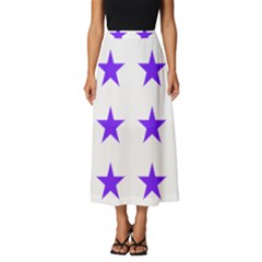 Star Pattern T- Shirt Star Pattern - Purple T- Shirt Classic Midi Chiffon Skirt by maxcute