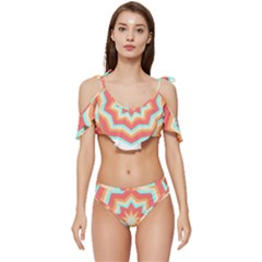 Star T- Shirt10 Pointed Star T- Shirt Ruffle Edge Tie Up Bikini Set	