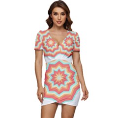 Star T- Shirt10 Pointed Star T- Shirt Low Cut Cap Sleeve Mini Dress