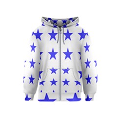 Stars T- Shirt Star Pattern - Dark Blue T- Shirt Kids  Zipper Hoodie by maxcute