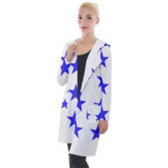 Stars T- Shirt Star Pattern - Dark Blue T- Shirt Hooded Pocket Cardigan by maxcute