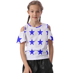 Stars T- Shirt Star Pattern - Dark Blue T- Shirt Kids  Butterfly Cutout Tee by maxcute