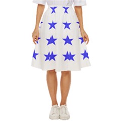 Stars T- Shirt Star Pattern - Dark Blue T- Shirt Classic Short Skirt by maxcute