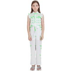 Stars T- Shirt Star Pattern - Green T- Shirt Kids  Sleeveless Ruffle Edge Band Collar Chiffon One Piece by maxcute