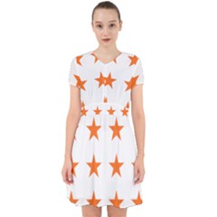 Stars T- Shirt Star Pattern - Orange T- Shirt Adorable In Chiffon Dress by maxcute