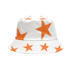 Stars T- Shirt Star Pattern - Orange T- Shirt Inside Out Bucket Hat by maxcute