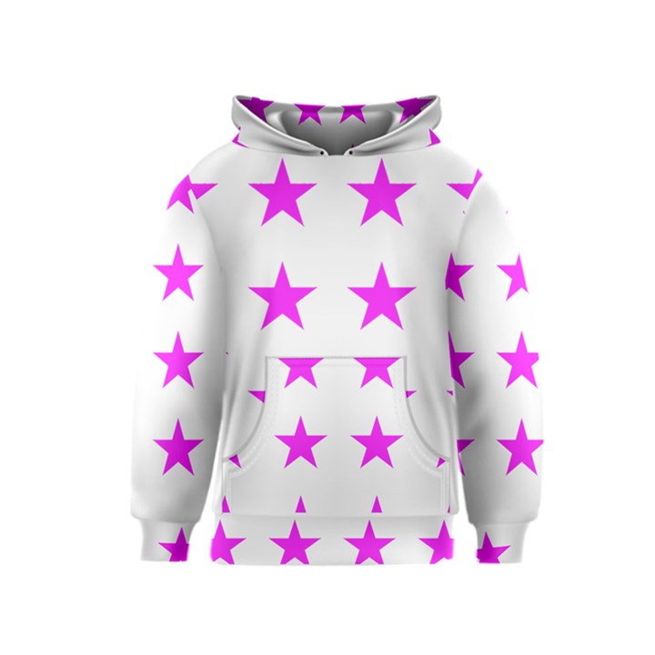 Stars T- Shirt Star Pattern - Pink T- Shirt Kids  Pullover Hoodie