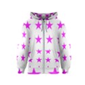 Stars T- Shirt Star Pattern - Pink T- Shirt Kids  Zipper Hoodie View1