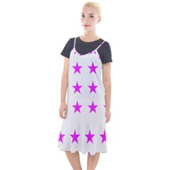 Stars T- Shirt Star Pattern - Pink T- Shirt Camis Fishtail Dress by maxcute