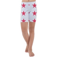 Stars T- Shirt Star Pattern - Red T- Shirt Kids  Lightweight Velour Capri Yoga Leggings by maxcute