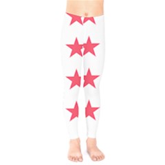 Stars T- Shirt Star Pattern - Red T- Shirt Kids  Classic Winter Leggings