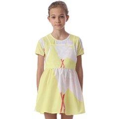 Stork Design T- Shirtstork T- Shirt (1) Kids  Short Sleeve Pinafore Style Dress