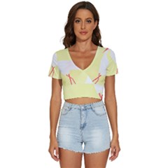 Stork Design T- Shirtstork T- Shirt (1) V-neck Crop Top