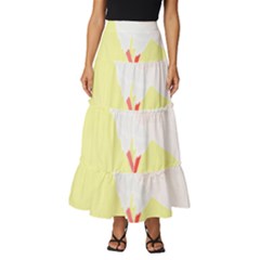 Stork Design T- Shirtstork T- Shirt (1) Tiered Ruffle Maxi Skirt