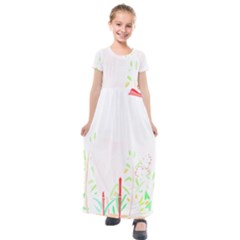 Stork Design T- Shirtstork T- Shirt (2) Kids  Short Sleeve Maxi Dress by maxcute