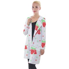 Strawberry T- Shirt S T R A W B E R R Y P A T T E R N T- Shirt Hooded Pocket Cardigan by maxcute