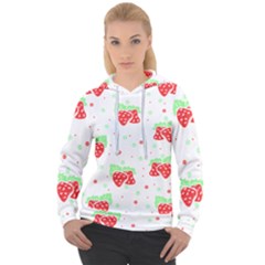 Strawberry T- Shirt S T R A W B E R R Y P A T T E R N T- Shirt Women s Overhead Hoodie by maxcute