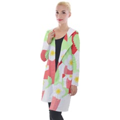 Strawberry T- Shirt Strawberries And Blossoms T- Shirt Hooded Pocket Cardigan by maxcute