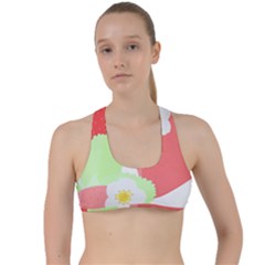 Strawberry T- Shirt Strawberries And Blossoms T- Shirt Criss Cross Racerback Sports Bra by maxcute