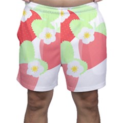 Strawberry T- Shirt Strawberries And Blossoms T- Shirt Men s Shorts