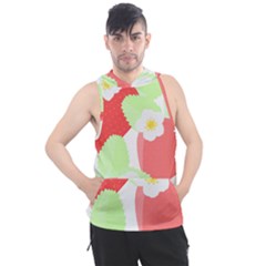 Strawberry T- Shirt Strawberries And Blossoms T- Shirt Men s Sleeveless Hoodie by maxcute