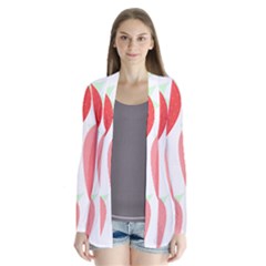 Strawberry T- Shirt Strawberries T- Shirt Drape Collar Cardigan by maxcute