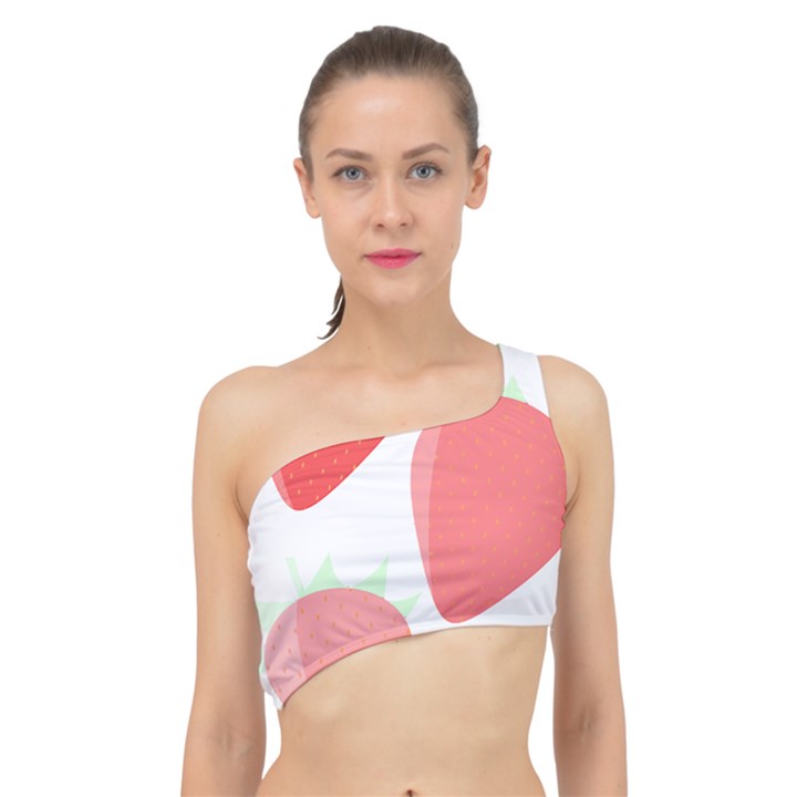 Strawberry T- Shirt Strawberries T- Shirt Spliced Up Bikini Top 