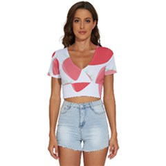 Strawberry T- Shirt Strawberries T- Shirt V-neck Crop Top