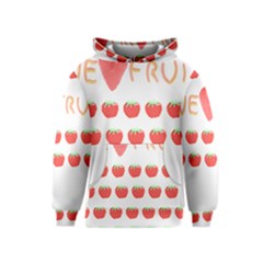 Strawberry T- Shirt We Love Fruit Straberries And Worms T- Shirt Kids  Pullover Hoodie by maxcute