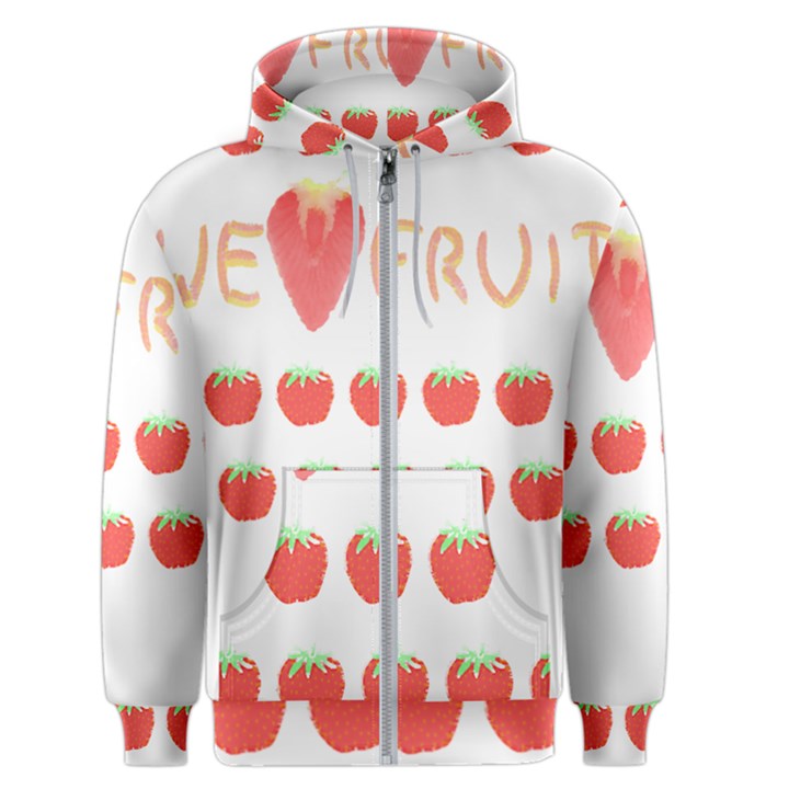 Strawberry T- Shirt We Love Fruit Straberries And Worms T- Shirt Men s Zipper Hoodie