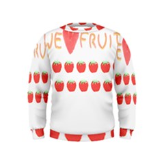 Strawberry T- Shirt We Love Fruit Straberries And Worms T- Shirt Kids  Sweatshirt by maxcute