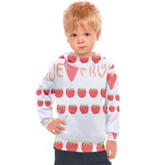 Strawberry T- Shirt We Love Fruit Straberries And Worms T- Shirt Kids  Hooded Pullover by maxcute