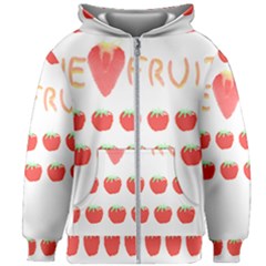 Strawberry T- Shirt We Love Fruit Straberries And Worms T- Shirt Kids  Zipper Hoodie Without Drawstring by maxcute