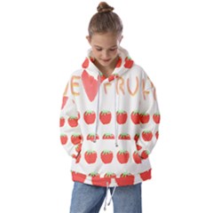 Strawberry T- Shirt We Love Fruit Straberries And Worms T- Shirt Kids  Oversized Hoodie by maxcute