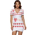 Strawberry T- Shirt We Love Fruit Straberries And Worms T- Shirt Low Cut Cap Sleeve Mini Dress View1