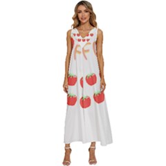 Strawberry T- Shirt We Love Fruit Straberries And Worms T- Shirt V-neck Sleeveless Loose Fit Overalls