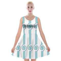 Stripes T- Shirt Pastel Stripes, Twirls And Swirls T- Shirt Velvet Skater Dress by maxcute