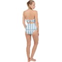 Stripes T- Shirt Pastel Stripes, Twirls And Swirls T- Shirt Scallop Top Cut Out Swimsuit View2