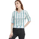 Stripes T- Shirt Pastel Stripes, Twirls And Swirls T- Shirt Quarter Sleeve Blouse View1