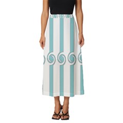 Stripes T- Shirt Pastel Stripes, Twirls And Swirls T- Shirt Classic Midi Chiffon Skirt